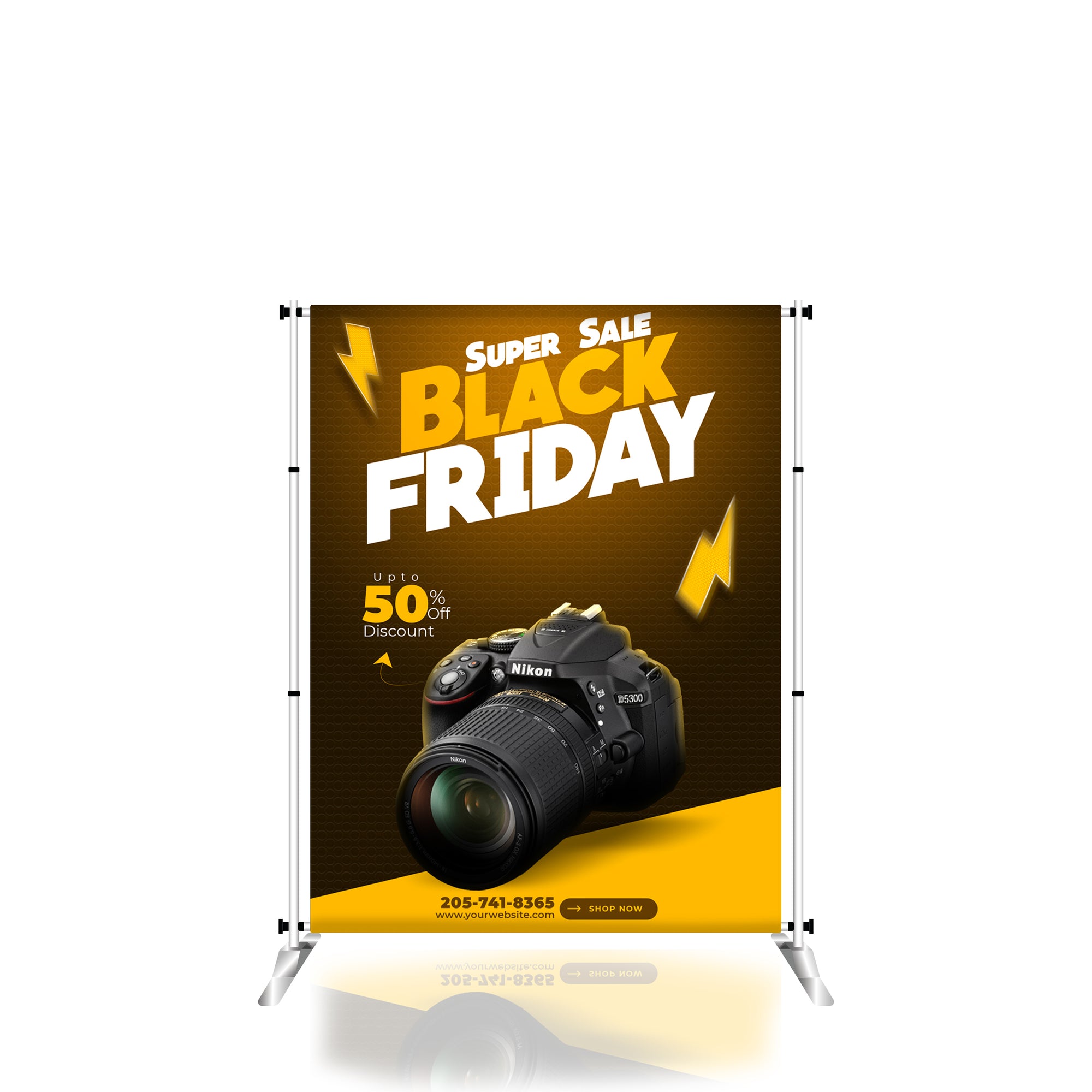 HassleFree™ 8' x 6' Adjustable Banner Stand