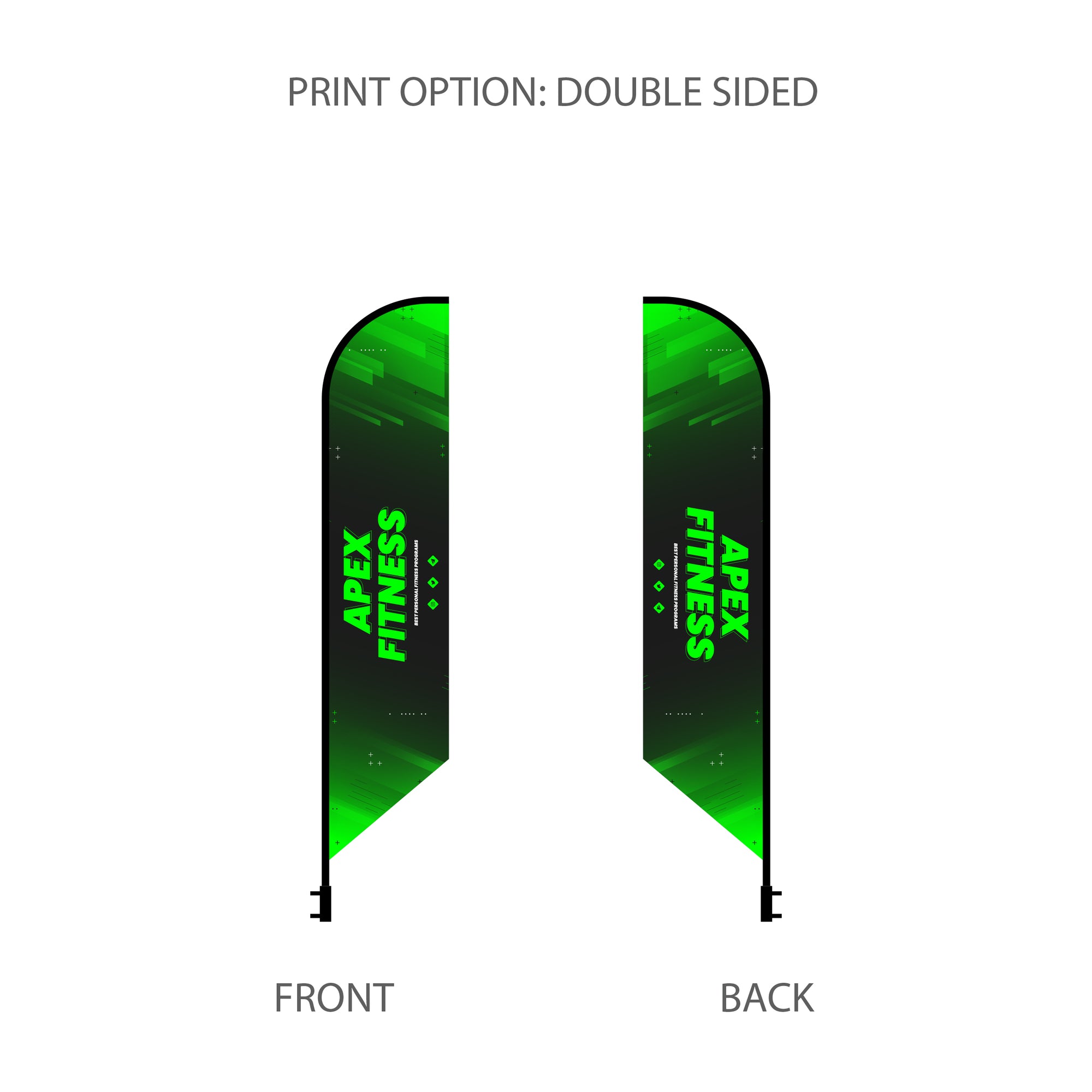 8’ Medium Tent Flag Kit w/ Double Sided