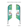 12' Feathered Flag Kit w/ Double Sided Imprint, Poles, Ground Stake and Carry Case