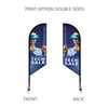 8' Feathered Flag Kit w/ Double Sided Imprint, Poles, Ground Stake and Carry Case