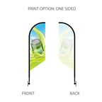 8' Feathered Flag Kit w/ Poles, Ground Stake and Carry Case
