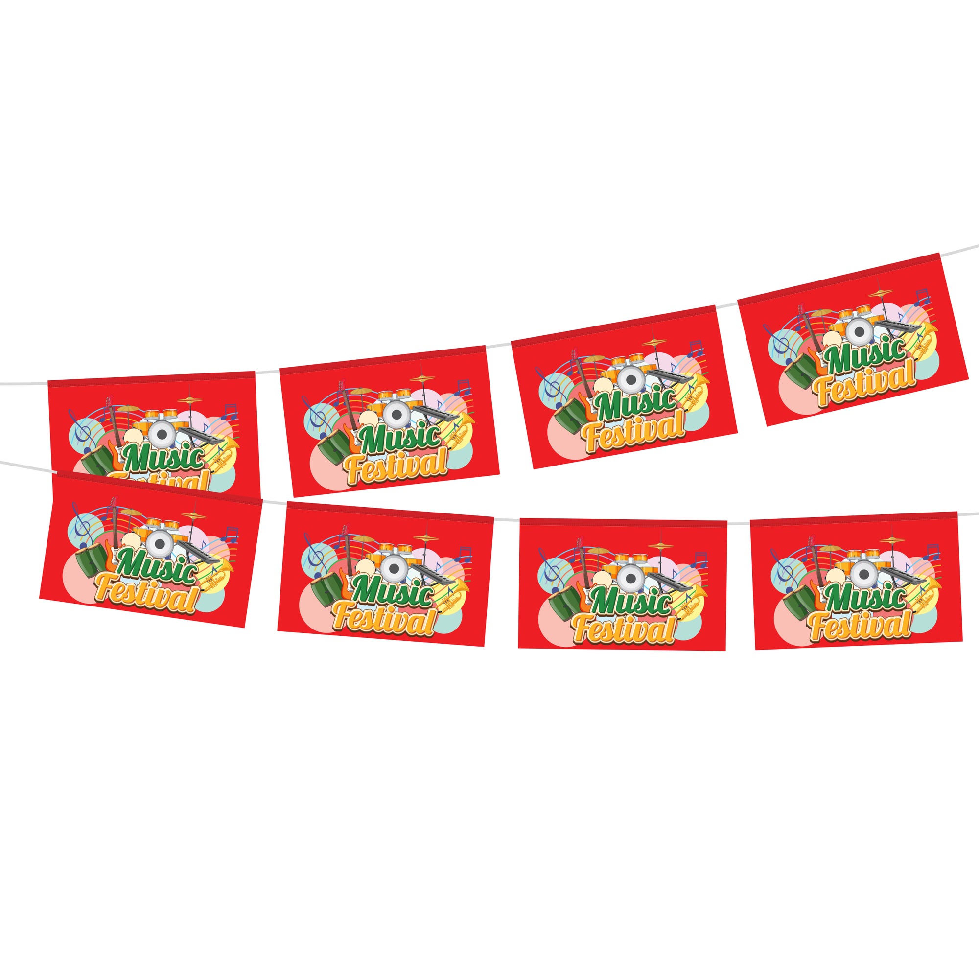 Rectangle Pennant String Flags