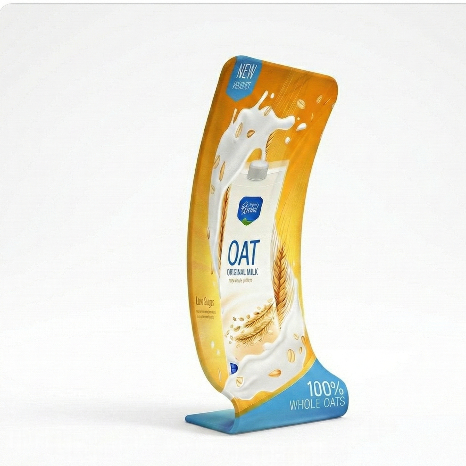Snake Shaped Tension Fabric Banner Stand with Double Sided Imprint