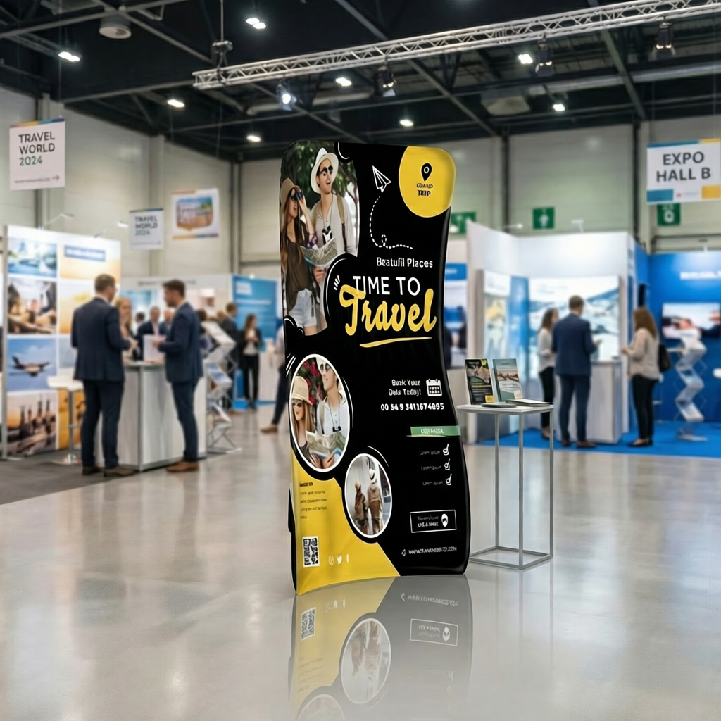 Cobra Shaped Tension Fabric Banner Stand