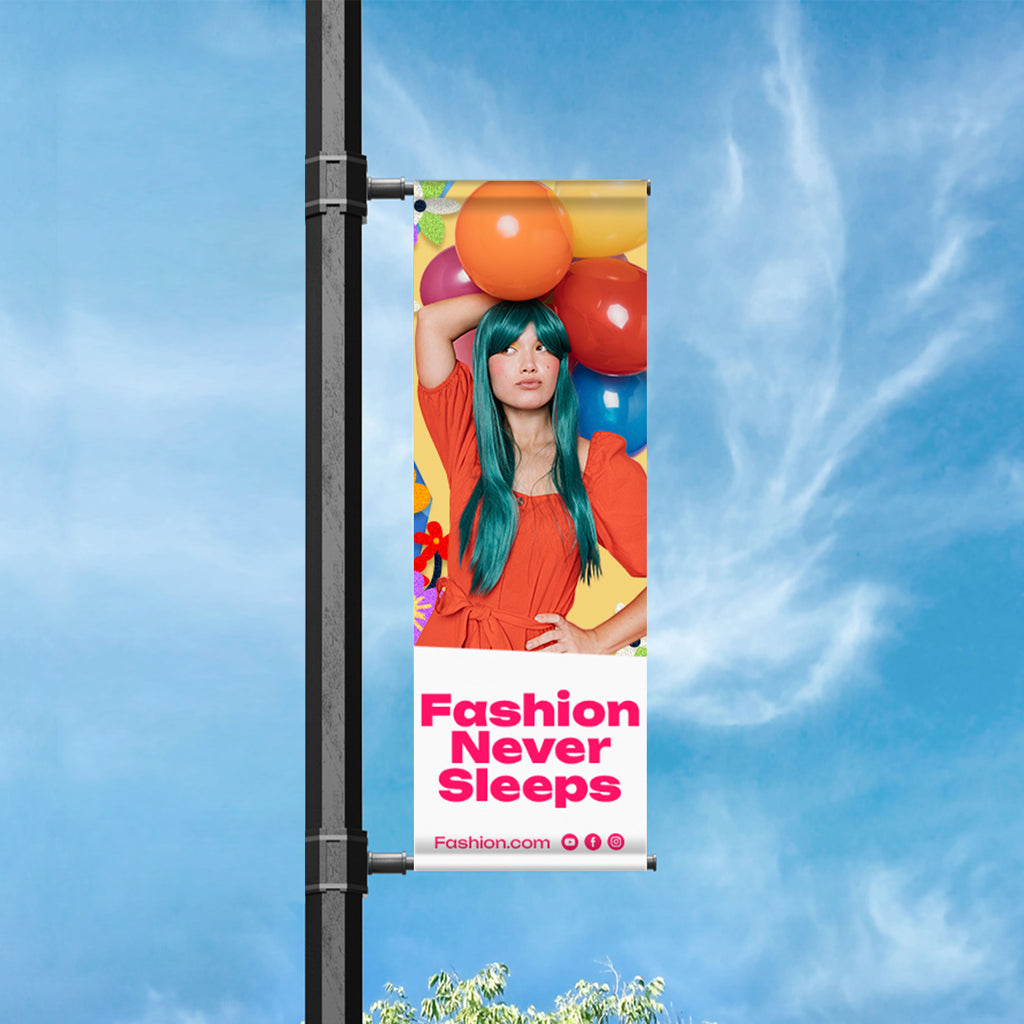 Street Pole Single Sided Banner 24" x 72"