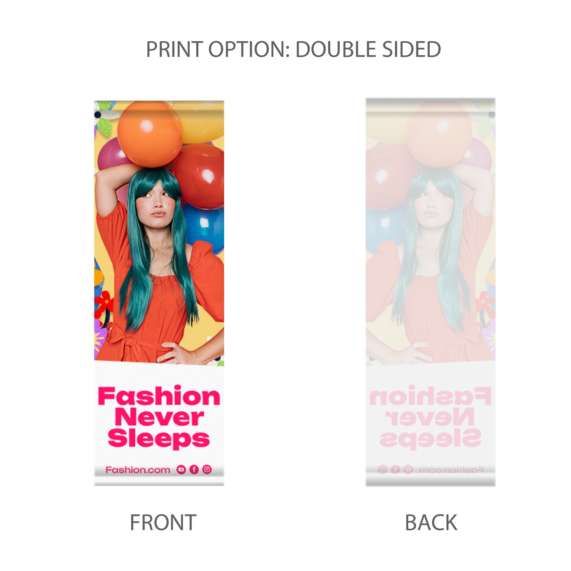 Street Pole Single Sided Banner 24" x 72"