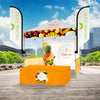 HassleFree™ 10x10 Premium Tent w/ Full Color Canopy, Back Wall, Side Walls, 6' Table Cover, and (2) 8' Tent Banners