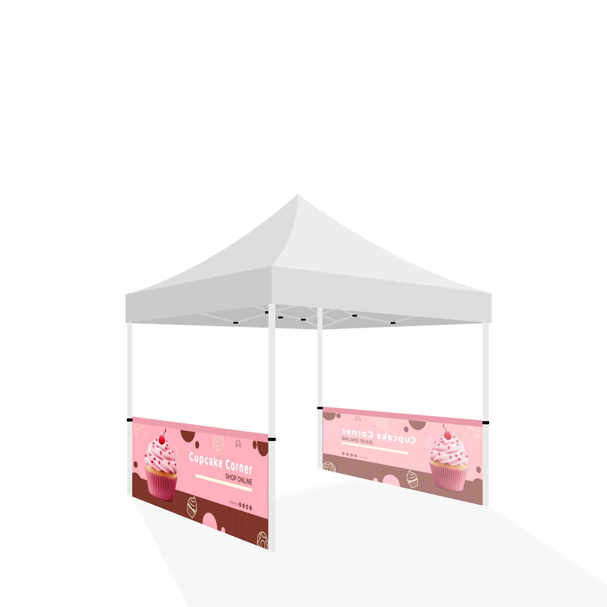 10' Half Side Wall With Support Bar