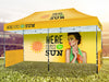10x20 Premium Tent w/ Full Color Canopy, Back Wall, and Side Walls