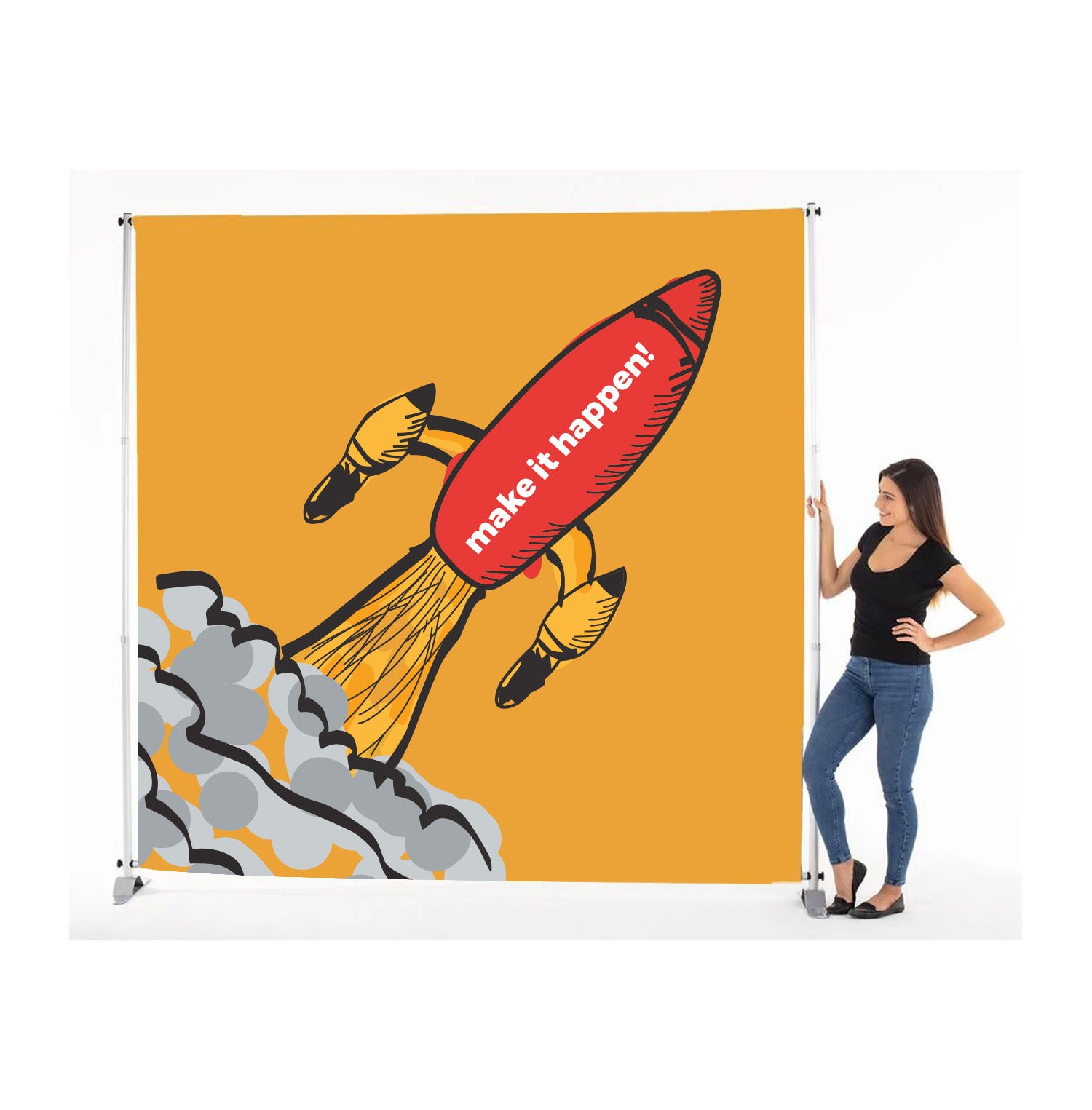 HassleFree™ 8' x 6' Adjustable Banner Stand