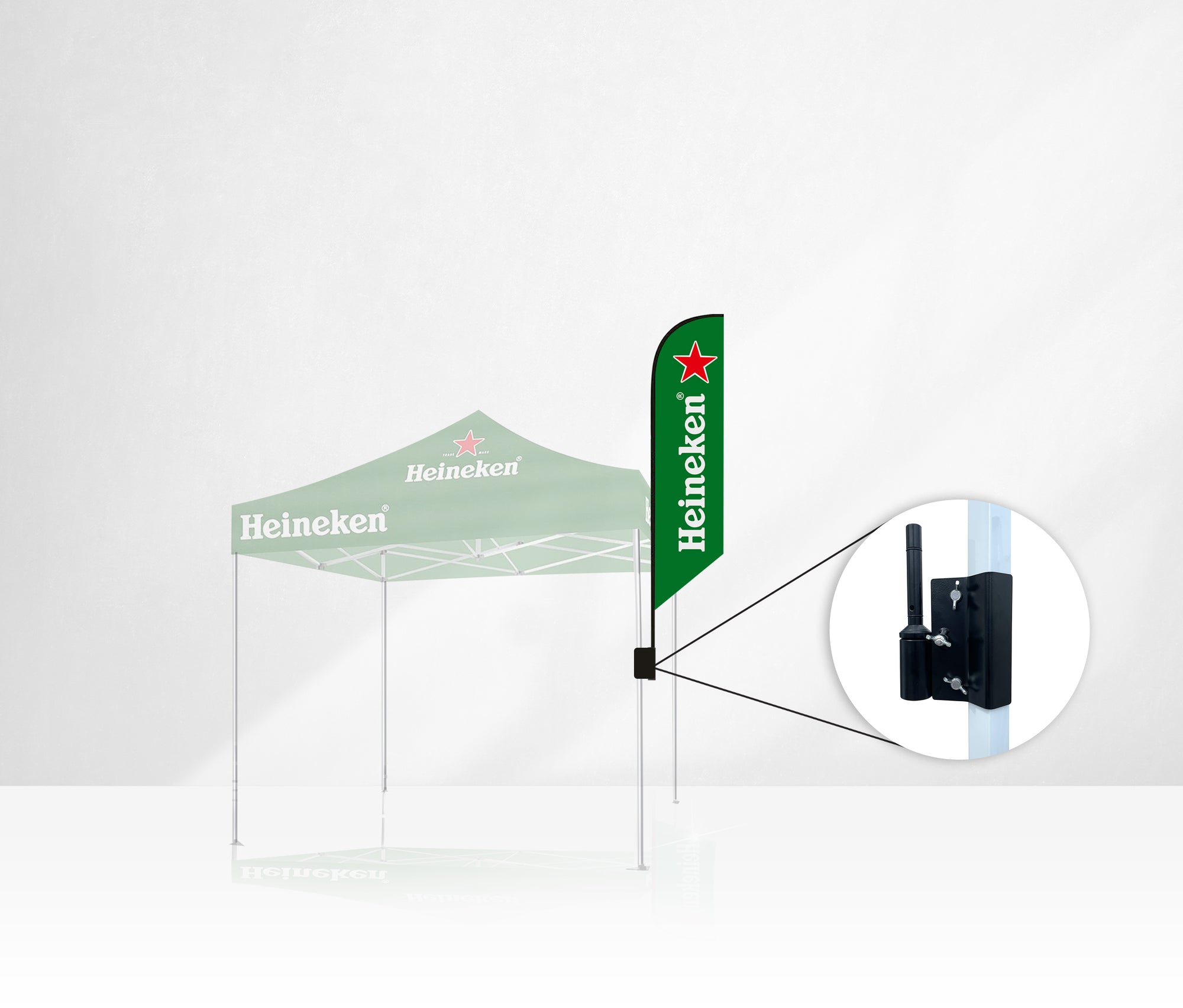 8’ Medium Tent Flag Kit w/ Double Sided