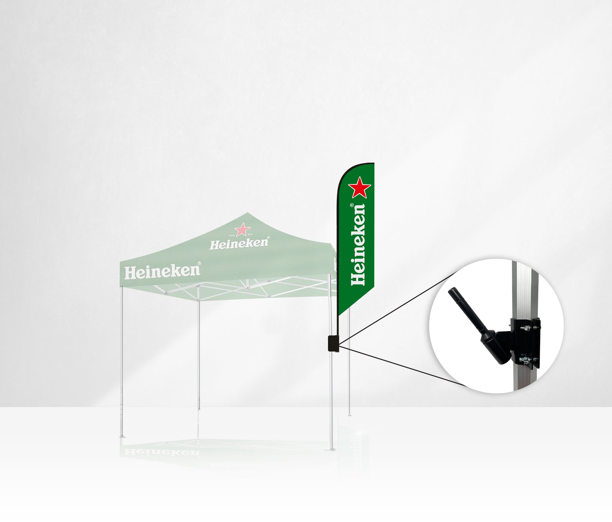 8’ Medium Tent Flag Kit w/ Double Sided