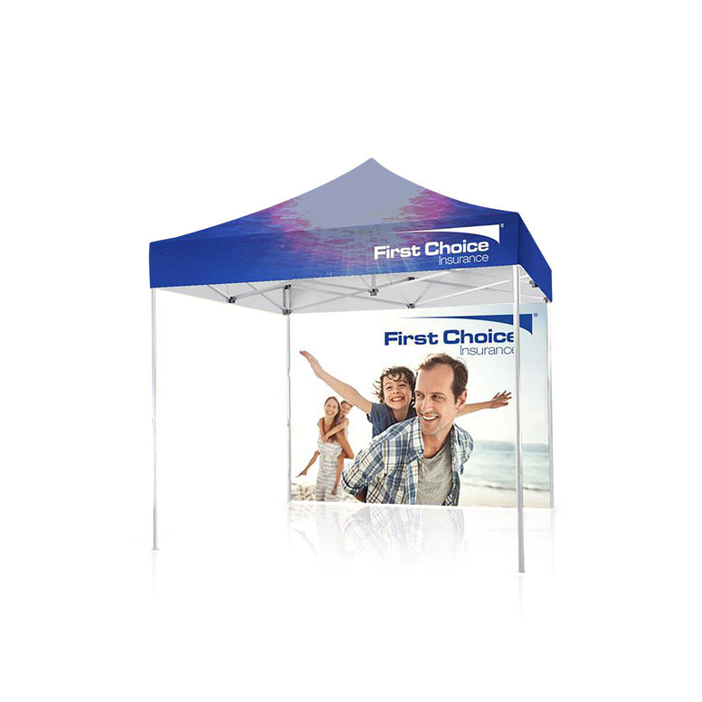 HassleFree™ 10x10 Tent w/ Full Color Canopy and Back Wall