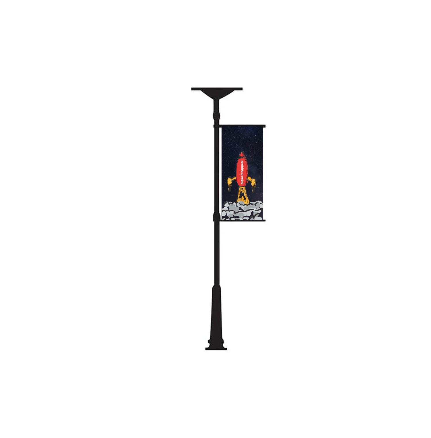 Street Pole Single Sided Replacement Banner 24" x 72"