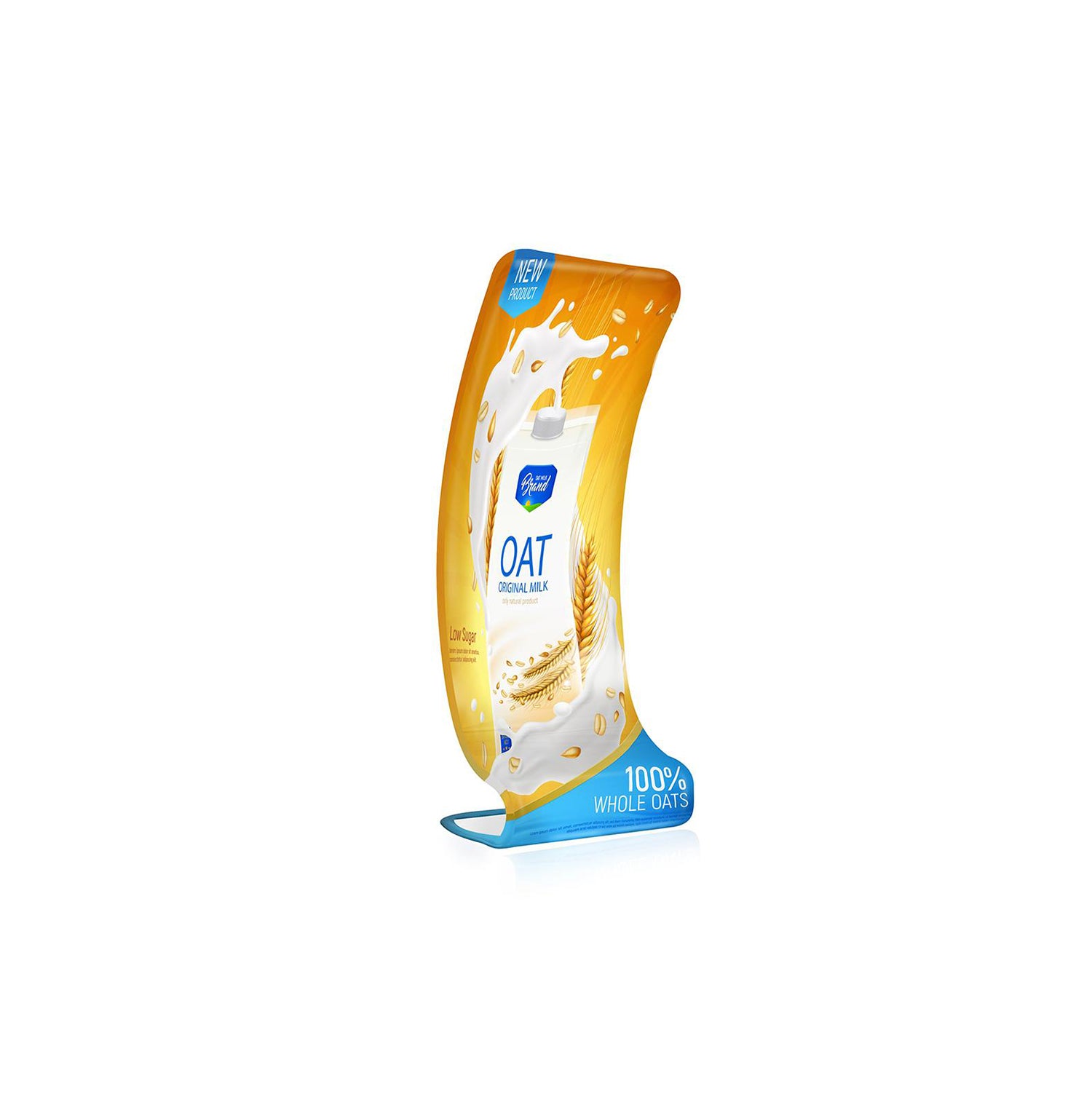 Snake Shaped Tension Fabric Banner Stand with Double Sided Imprint